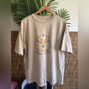 Free People We The Free Beige Farm Friends Doe Wreath Tee